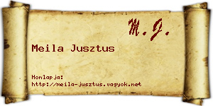 Meila Jusztus névjegykártya